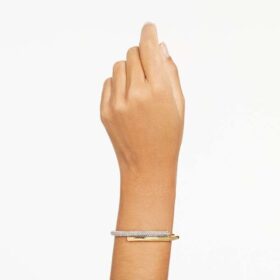 Dextera-armband met magnetische sluiting, wit, goudkleurig verguld