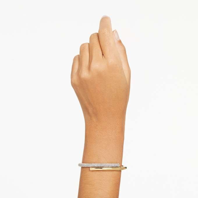 Dextera-armband met magnetische sluiting, wit, goudkleurig verguld Dextera-armband met magnetische sluiting, wit, goudkleurig verguld