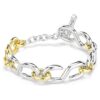 Dextera-armband met ronde schakels, T-bar, wit, gemengde metaalafwerking Dextera-armband met ronde schakels, T-bar, wit, gemengde metaalafwerking