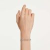 Dextera-armband met ronde slijpvorm, wit, gemengde metaalafwerking Dextera-armband met ronde slijpvorm, wit, gemengde metaalafwerking