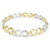 Dextera-armband met ronde slijpvorm, wit, gemengde metaalafwerking Dextera-armband met ronde slijpvorm, wit, gemengde metaalafwerking