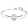 Dextera-armband met ronde slijpvorm, wit, gerhodineerd