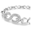 Dextera-armband met ronde slijpvorm, wit, gerhodineerd