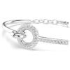 Dextera-armband met ronde slijpvorm, wit, gerhodineerd