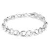 Dextera-armband met ronde slijpvorm, wit, gerhodineerd