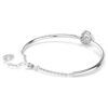Dextera-armband met ronde slijpvorm, wit, gerhodineerd