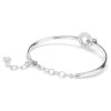 Dextera-armband met ronde slijpvorm, wit, gerhodineerd