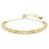 Dextera-armband met ronde slijpvorm, wit, goudkleurige afwerking
