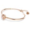 Dextera-armband met ronde slijpvorm, wit, roségoudkleurig verguld