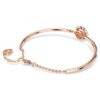 Dextera-armband met ronde slijpvorm, wit, roségoudkleurig verguld