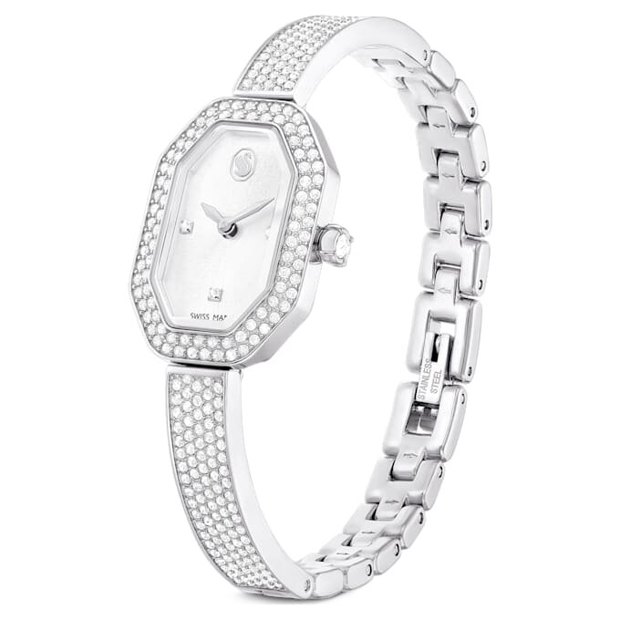 Dextera-armbandhorloge, Swiss Made, metalen armband, zilverkleurig, roestvrij staal Dextera-armbandhorloge, Swiss Made, metalen armband, zilverkleurig, roestvrij staal