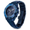 Dextera Chrono-horloge 39 mm, Swiss Made, metalen armband, blauw, blauwe afwerking Dextera Chrono-horloge 39 mm, Swiss Made, metalen armband, blauw, blauwe afwerking