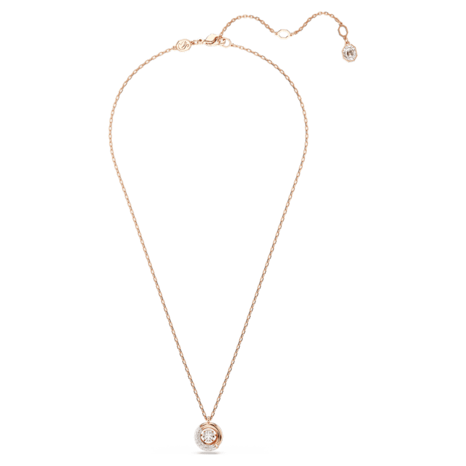 Dextera-hanger met ronde slijpvorm, wit, roségoudkleurig verguld Dextera-hanger met ronde slijpvorm, wit, roségoudkleurig verguld