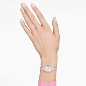 Dextera-horloge met metalen armband, Swiss Made, goudkleurig, champagnekleurige afwerking