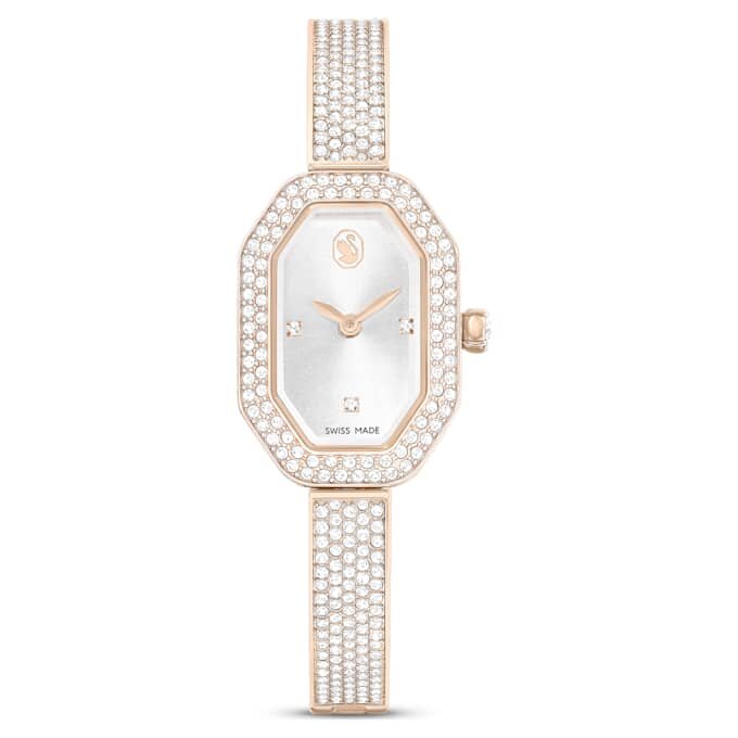 Dextera-horloge met metalen armband, Swiss Made, goudkleurig, champagnekleurige afwerking Dextera-horloge met metalen armband, Swiss Made, goudkleurig, champagnekleurige afwerking
