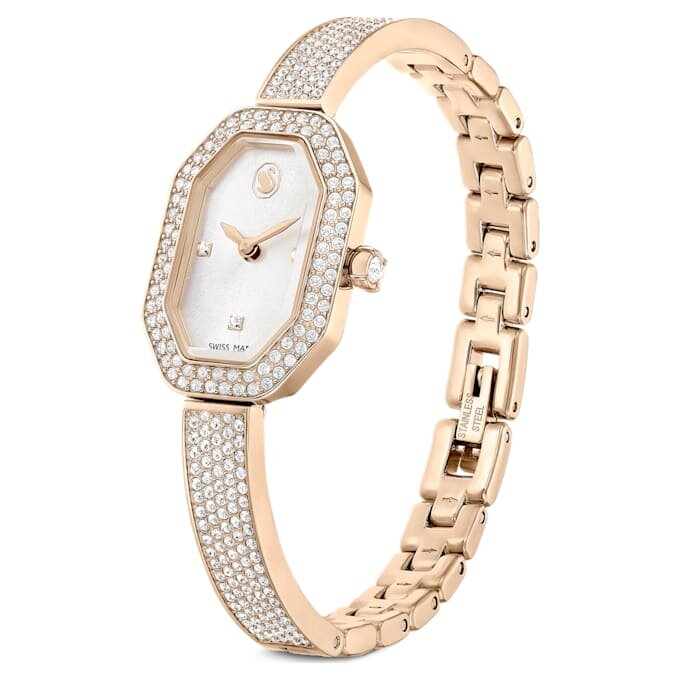 Dextera-horloge met metalen armband, Swiss Made, goudkleurig, champagnekleurige afwerking Dextera-horloge met metalen armband, Swiss Made, goudkleurig, champagnekleurige afwerking