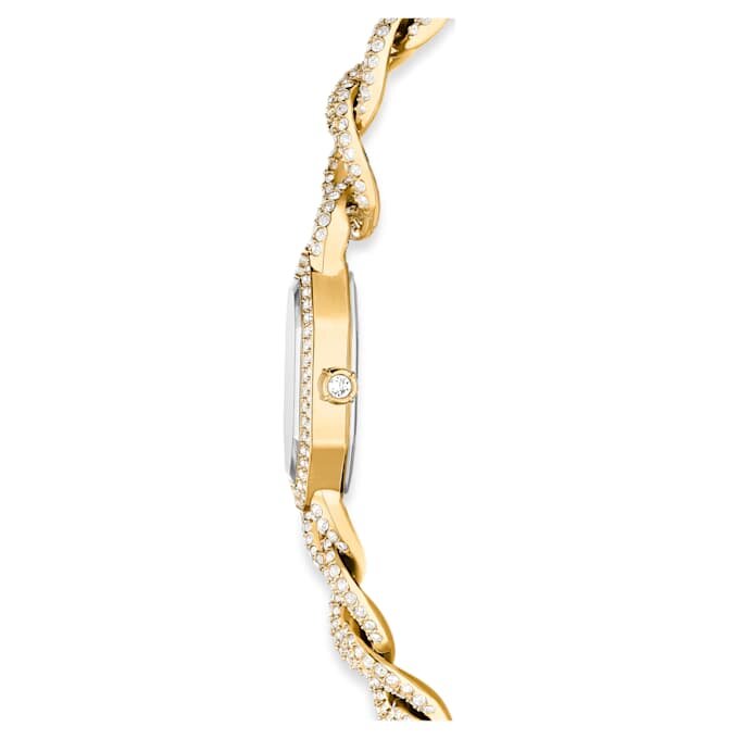 Dextera-horloge, Swiss Made, kristallen armband, goudkleurig, goudkleurige afwerking Dextera-horloge, Swiss Made, kristallen armband, goudkleurig, goudkleurige afwerking