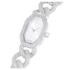 Dextera-horloge, Swiss Made, kristallen armband, zilverkleurig, roestvrij staal Dextera-horloge, Swiss Made, kristallen armband, zilverkleurig, roestvrij staal