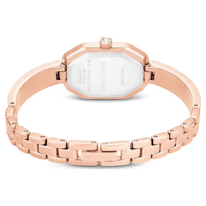 Dextera-horloge, Swiss Made, metalen armband, roze, roségoudkleurig verguld Dextera-horloge, Swiss Made, metalen armband, roze, roségoudkleurig verguld