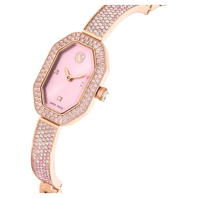Dextera-horloge, Swiss Made, metalen armband, roze, roségoudkleurig verguld Dextera-horloge, Swiss Made, metalen armband, roze, roségoudkleurig verguld