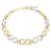 Dextera-ketting met ronde slijpvorm, ketting, wit, afwerking in gemengd metaal Dextera-ketting met ronde slijpvorm, ketting, wit, afwerking in gemengd metaal