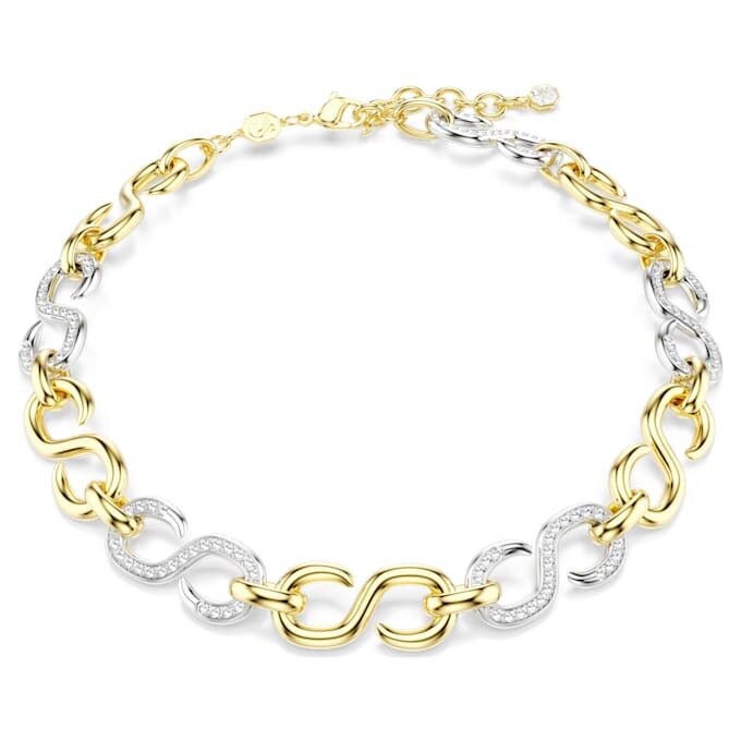 Dextera-ketting met ronde slijpvorm, ketting, wit, afwerking in gemengd metaal Dextera-ketting met ronde slijpvorm, ketting, wit, afwerking in gemengd metaal