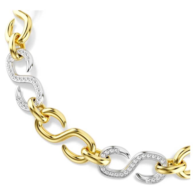 Dextera-ketting met ronde slijpvorm, ketting, wit, afwerking in gemengd metaal Dextera-ketting met ronde slijpvorm, ketting, wit, afwerking in gemengd metaal