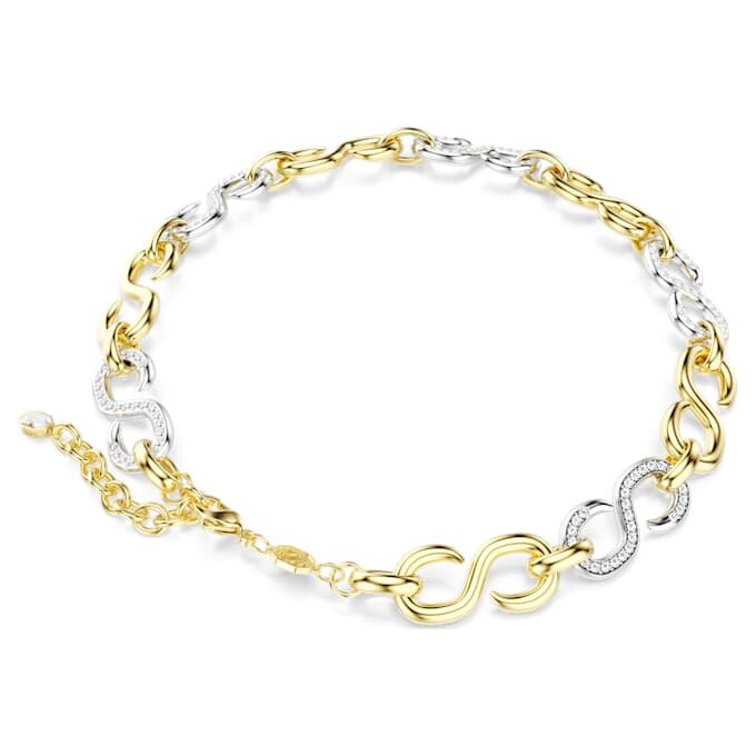 Dextera-ketting met ronde slijpvorm, ketting, wit, afwerking in gemengd metaal Dextera-ketting met ronde slijpvorm, ketting, wit, afwerking in gemengd metaal