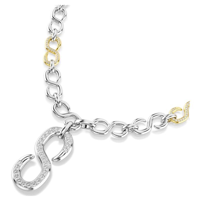 Dextera-ketting met ronde slijpvorm, wit, gemengde metaalafwerking Dextera-ketting met ronde slijpvorm, wit, gemengde metaalafwerking