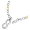 Dextera-ketting met ronde slijpvorm, wit, gemengde metaalafwerking Dextera-ketting met ronde slijpvorm, wit, gemengde metaalafwerking
