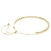 Dextera-ketting met ronde slijpvorm, wit, goudkleurige afwerking Dextera-ketting met ronde slijpvorm, wit, goudkleurige afwerking