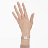 Dextera-kettinghorloge, Swiss Made, kristallen armband, wit, champagnekleurige afwerking