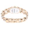Dextera-kettinghorloge, Swiss Made, kristallen armband, wit, champagnekleurige afwerking