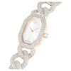 Dextera-kettinghorloge, Swiss Made, kristallen armband, wit, champagnekleurige afwerking