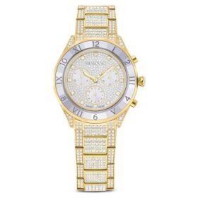 Dextera Lux-horloge, Swiss Made, metalen armband, goudkleurig, goudkleurige afwerking