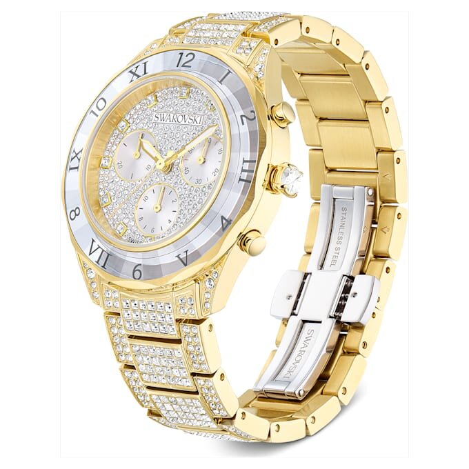 Dextera Lux-horloge, Swiss Made, metalen armband, goudkleurig, goudkleurige afwerking Dextera Lux-horloge, Swiss Made, metalen armband, goudkleurig, goudkleurige afwerking