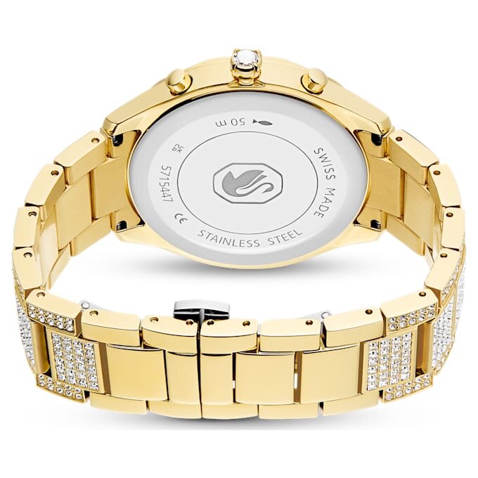 Dextera Lux-horloge, Swiss Made, metalen armband, goudkleurig, goudkleurige afwerking Dextera Lux-horloge, Swiss Made, metalen armband, goudkleurig, goudkleurige afwerking