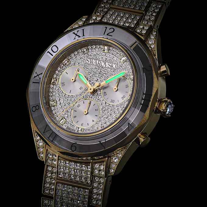 Dextera Lux-horloge, Swiss Made, metalen armband, goudkleurig, goudkleurige afwerking Dextera Lux-horloge, Swiss Made, metalen armband, goudkleurig, goudkleurige afwerking