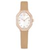 Dextera Octagon-horloge, Swiss Made, leren band, bruin, roségoudkleurige afwerking Dextera Octagon-horloge, Swiss Made, leren band, bruin, roségoudkleurige afwerking