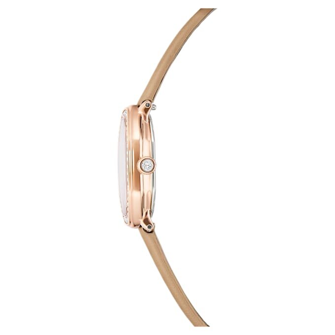 Dextera Octagon-horloge, Swiss Made, leren band, bruin, roségoudkleurige afwerking Dextera Octagon-horloge, Swiss Made, leren band, bruin, roségoudkleurige afwerking