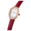 Dextera Octagon-horloge, Swiss Made, leren band, rood, roségoudkleurige afwerking Dextera Octagon-horloge, Swiss Made, leren band, rood, roségoudkleurige afwerking