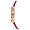 Dextera Octagon-horloge, Swiss Made, leren band, rood, roségoudkleurige afwerking Dextera Octagon-horloge, Swiss Made, leren band, rood, roségoudkleurige afwerking