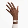 Dextera Octagon-horloge, Swiss Made, leren band, wit, roségoudkleurige afwerking Dextera Octagon-horloge, Swiss Made, leren band, wit, roségoudkleurige afwerking