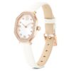 Dextera Octagon-horloge, Swiss Made, leren band, wit, roségoudkleurige afwerking Dextera Octagon-horloge, Swiss Made, leren band, wit, roségoudkleurige afwerking