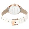 Dextera Octagon-horloge, Swiss Made, leren band, wit, roségoudkleurige afwerking Dextera Octagon-horloge, Swiss Made, leren band, wit, roségoudkleurige afwerking