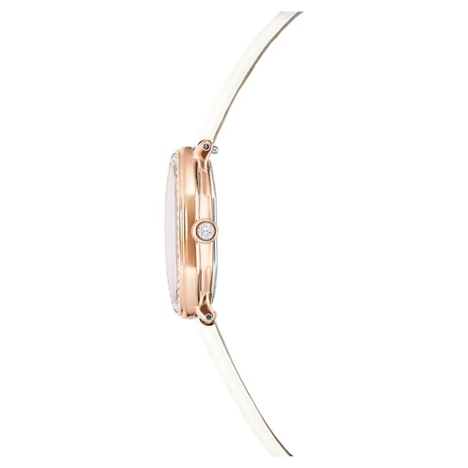 Dextera Octagon-horloge, Swiss Made, leren band, wit, roségoudkleurige afwerking Dextera Octagon-horloge, Swiss Made, leren band, wit, roségoudkleurige afwerking