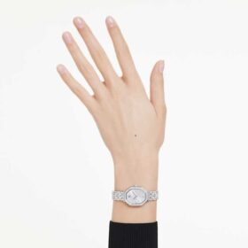 Dextera Octagon-horloge, Swiss Made, metalen armband, zilverkleurig, roestvrij staal