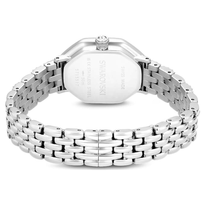 Dextera Octagon-horloge, Swiss Made, metalen armband, zilverkleurig, roestvrij staal Dextera Octagon-horloge, Swiss Made, metalen armband, zilverkleurig, roestvrij staal