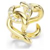 Dextera open ring met ronde slijpvorm, wit, verguld Dextera open ring met ronde slijpvorm, wit, verguld