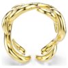 Dextera open ring met ronde slijpvorm, wit, verguld Dextera open ring met ronde slijpvorm, wit, verguld